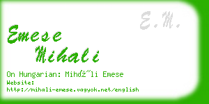 emese mihali business card